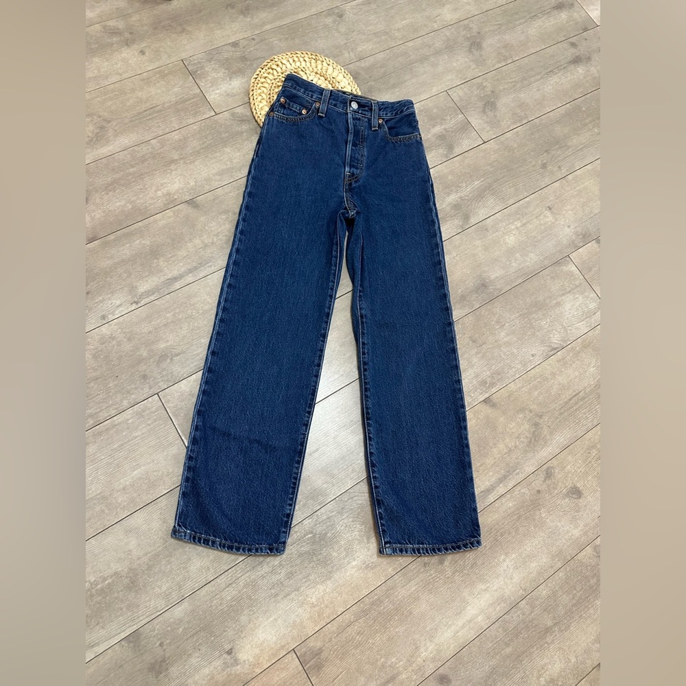 Levi's Premium 90s Ribcage Straight Ankle Jeans Size 23, RARE SIZE FIND Like New - Picture 15 of 16